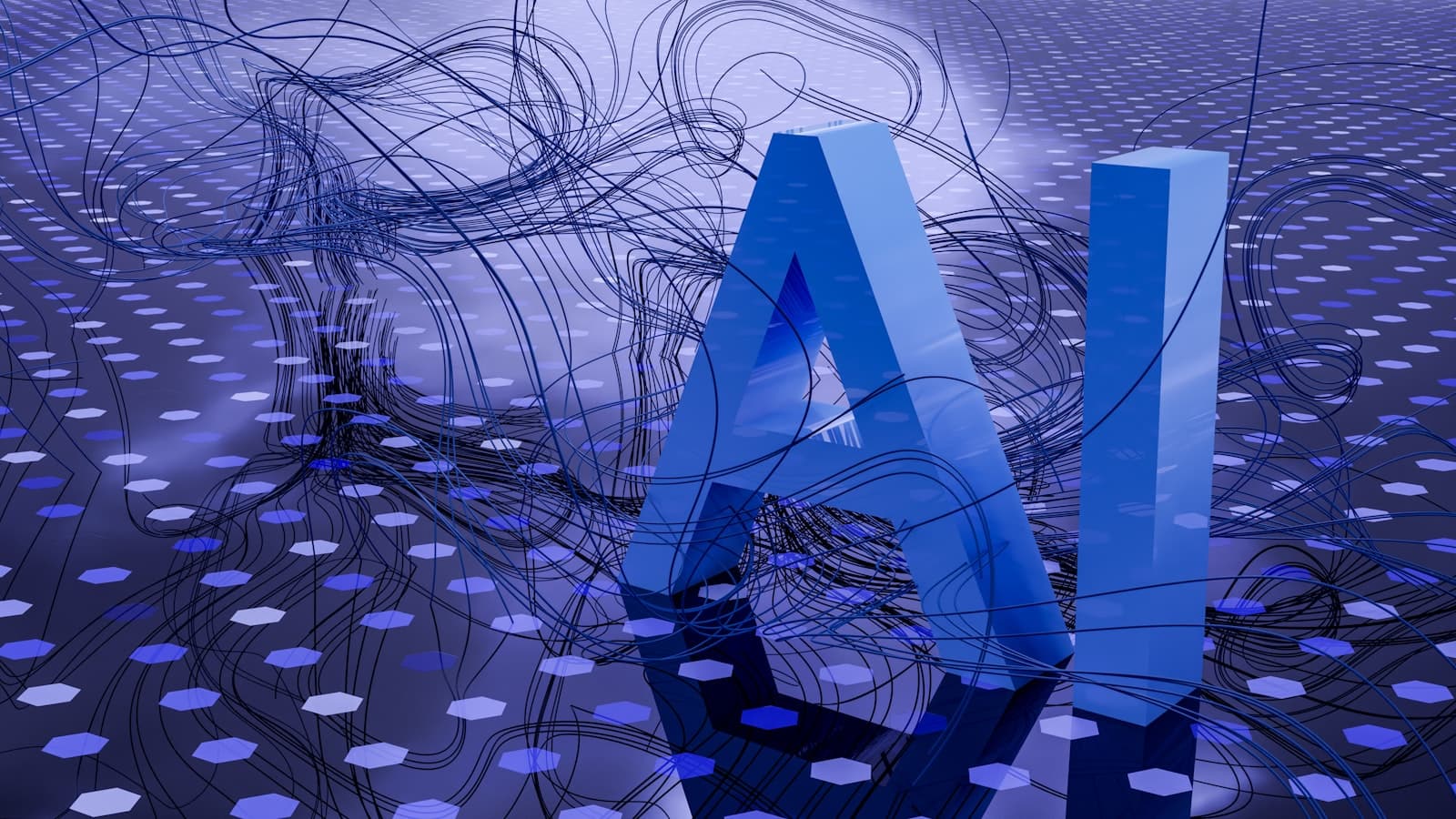 Abstract AI neural visualization suggesting autonomous agent workflows.